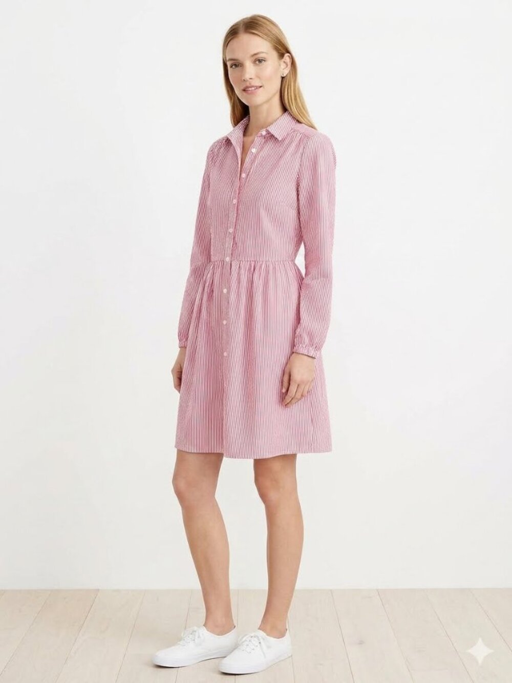 J Crew Factory striped long sleeve dress, size 00
